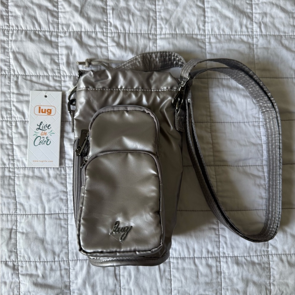 NWT Lug Silver Water Bottle Crossbody Bag
